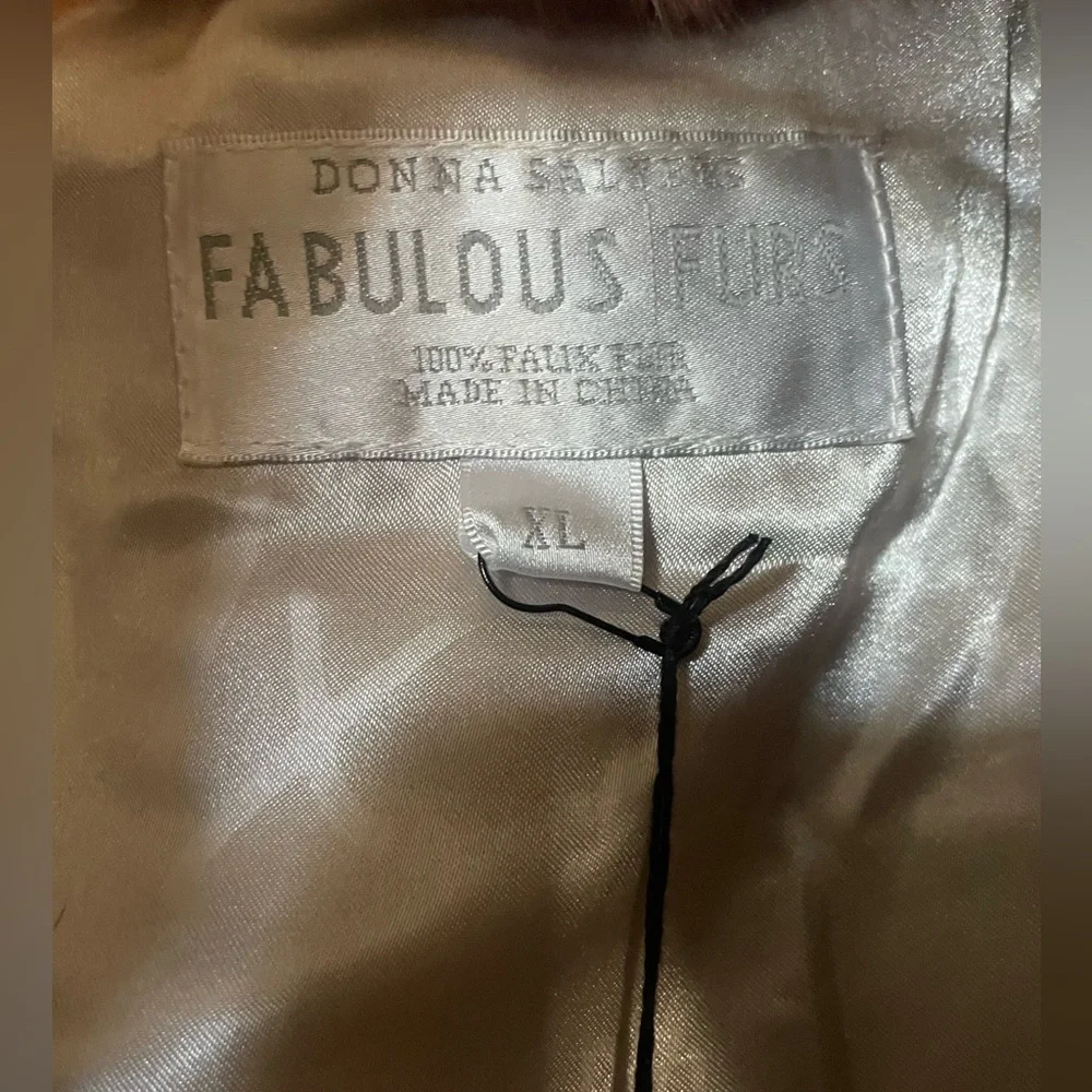 NWT Donna Salyers Fabulous Furs GORGEOUS XL Faux Fur Vest - Picture 2 of 7
